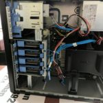 Inside of a normal Server with multiple HDD Ready for a RAID Configuration